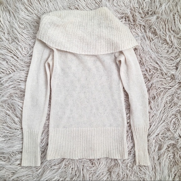 LOFT mohair cowl neck beaded sweater - Picture 3 of 8